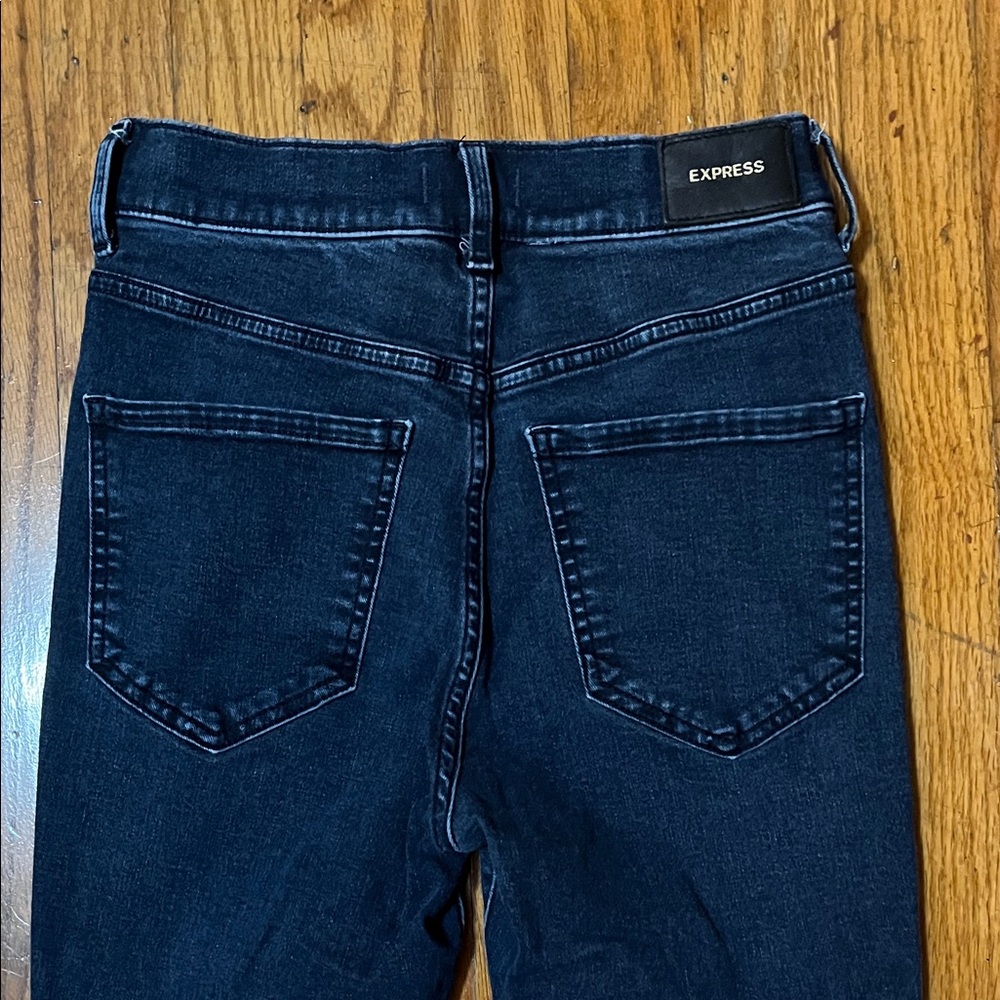 Express Skinny High Rise Blue Women's Jeans Size 00R - Picture 7 of 10